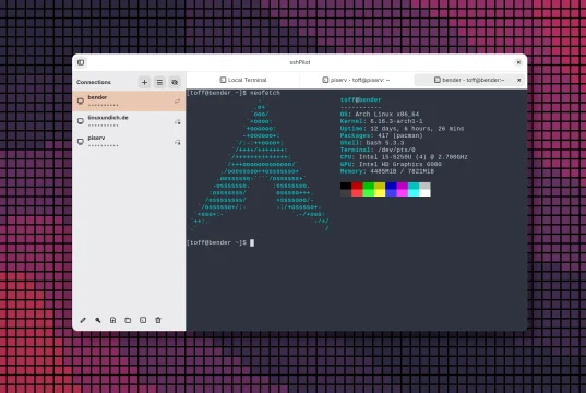 Wer viele Server über SSH betreut, verliert schnell den Überblick. SSHPilot erleichtert Routineaufgaben, integriert sich in den Desktop und erweitert das klassische Terminal um eine praktische, übersichtliche Oberfläche.