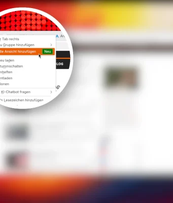Firefox Nightly: Tabs jetzt mit SplitView-Ansicht Das Kontextmenü aus Firefox Nightly, um die SplitView-Funktion zu öffnen.