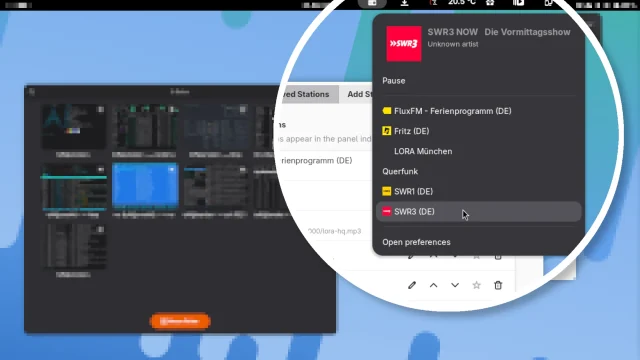 Yet Another Radio: Einfaches Internetradio direkt in der GNOME Shell