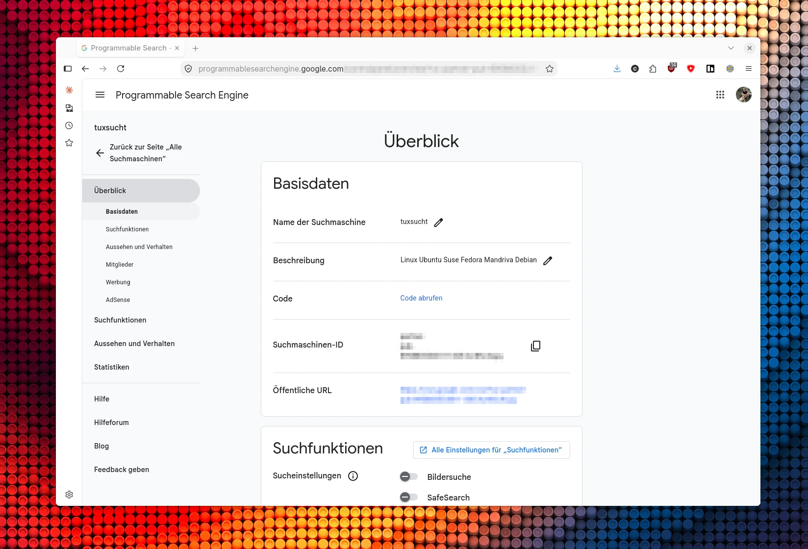 Die Programmable Search Engine von Google ermöglicht es, Tuxsucht auf die ausgewählten Linux-Quellen zu beschränken.