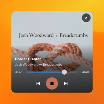 Der Mini-Player im Posterstil